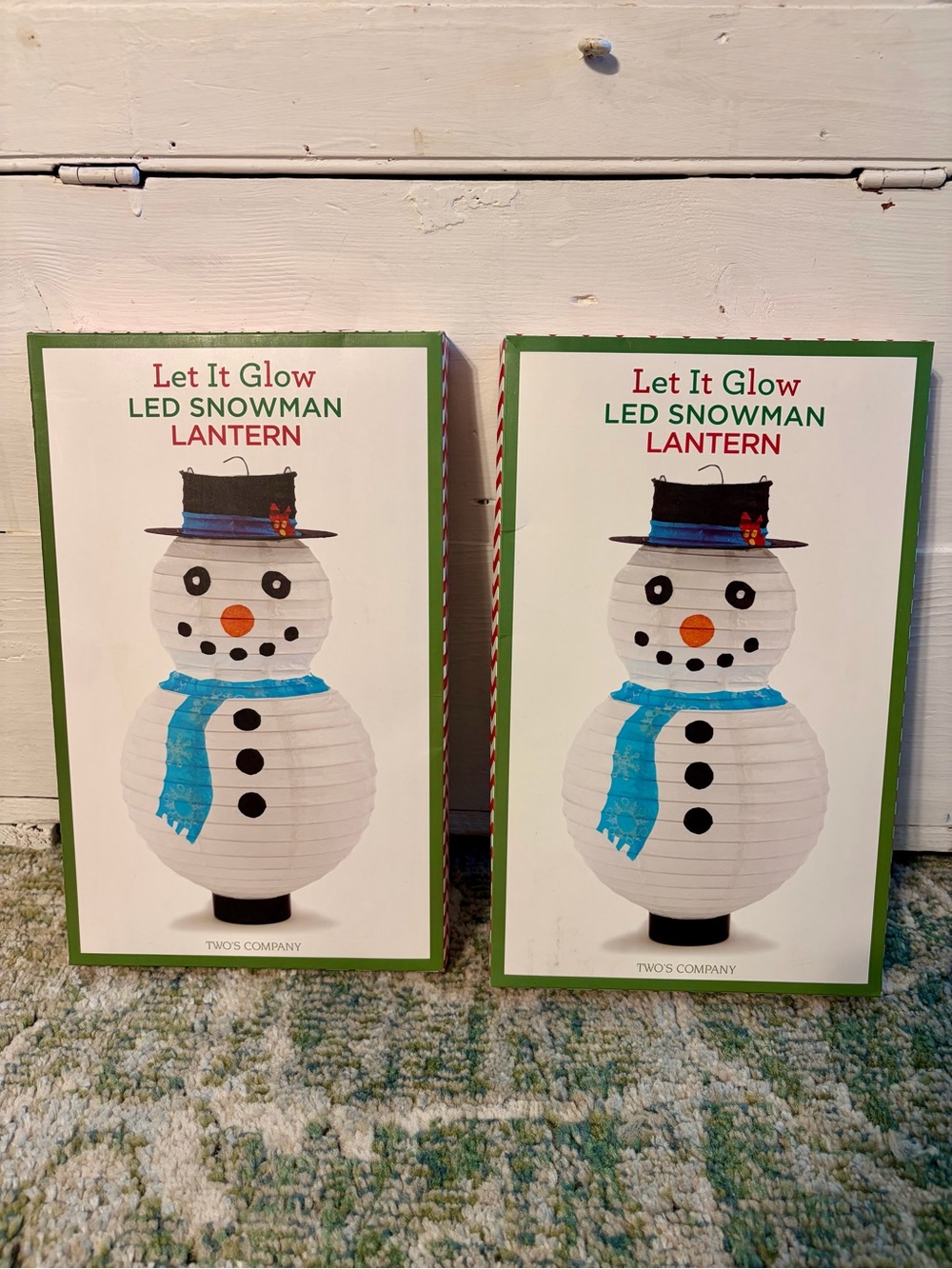 Two’s Company LED Snowman Lanterns